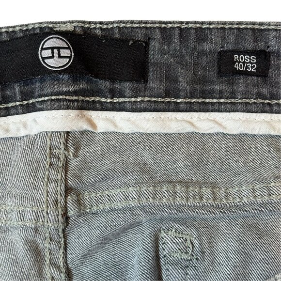 Jordan Craig Ross Mens Distressed Skinny Fit Jeans 40x32 Ripped Knees Frayed Hem - Picture 10 of 16